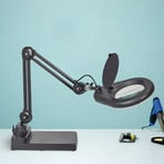 LED magnifying light MAULviso black