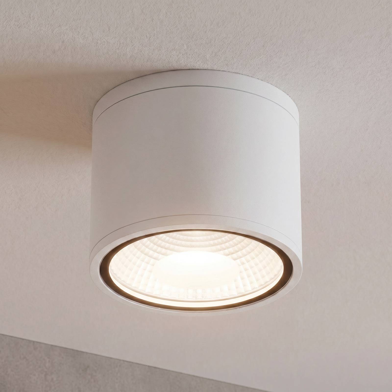 Sputnik LED-loftspot, IP65, Ø 14,5 cm, hvid