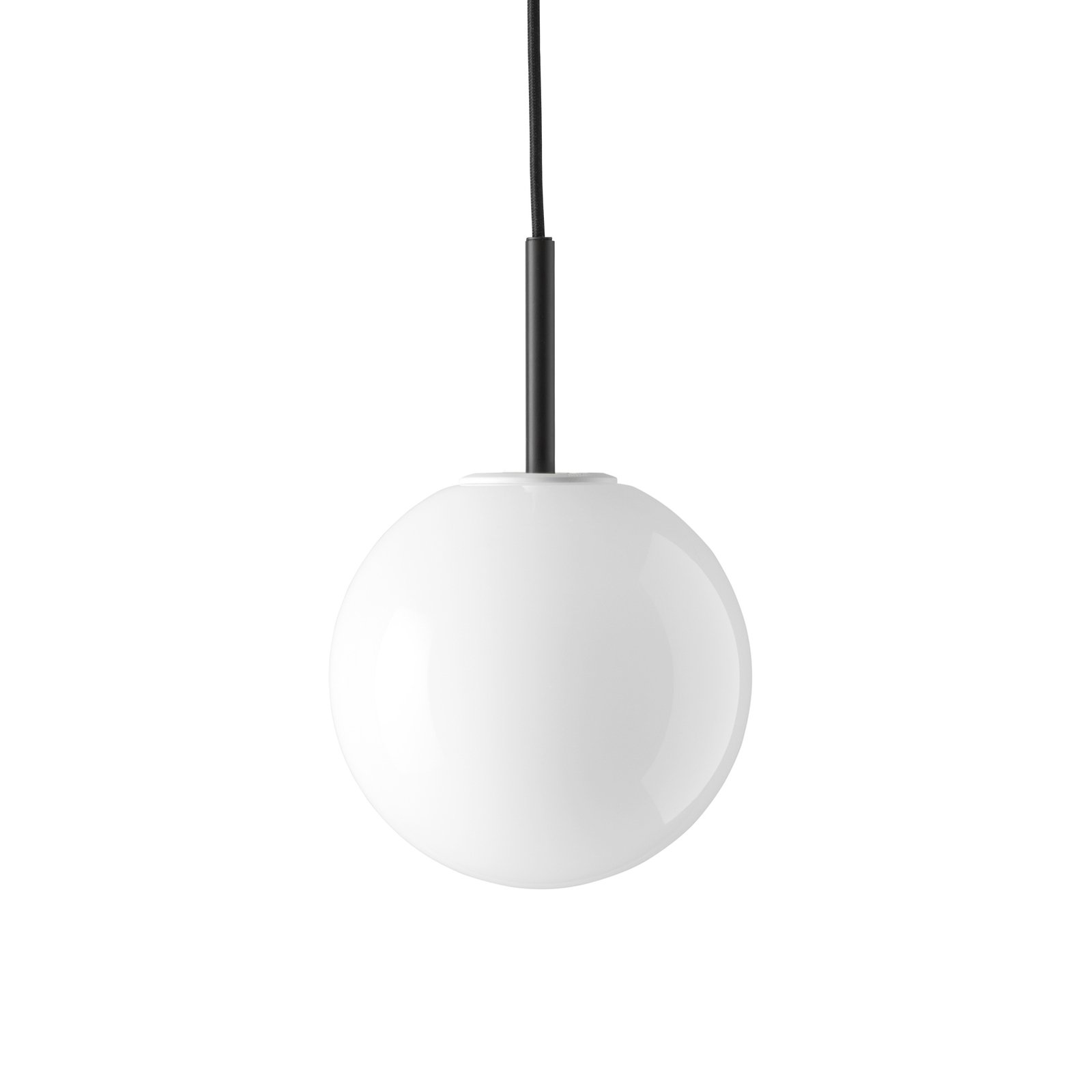 TR Bulb LED pendant light 1-bulb black/glossy opal