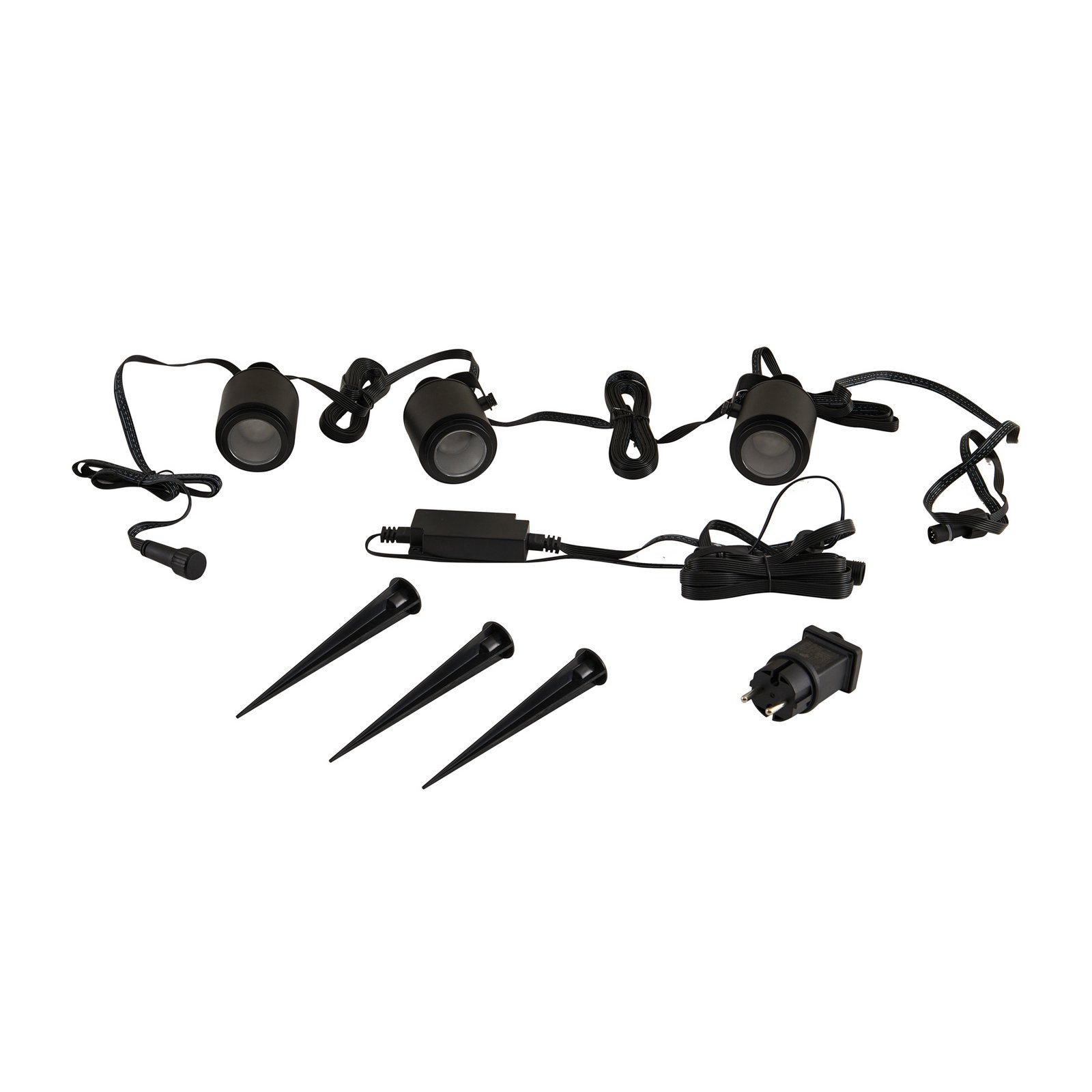 Nymo Smart LED Outdoor Spot w/Spike 3 pcs. Black - Lindby