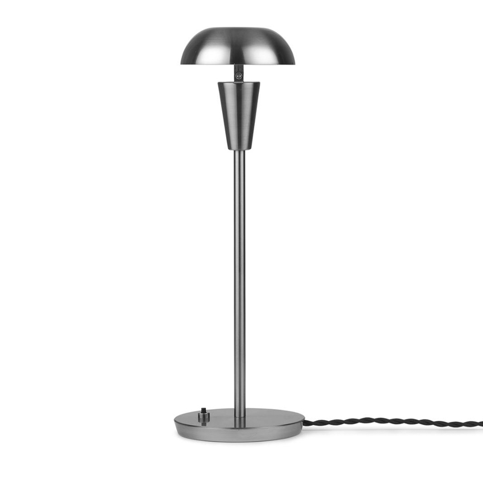 ferm LIVING Lámpara de mesa Tiny, níquel, altura 42,2 cm, inclinable