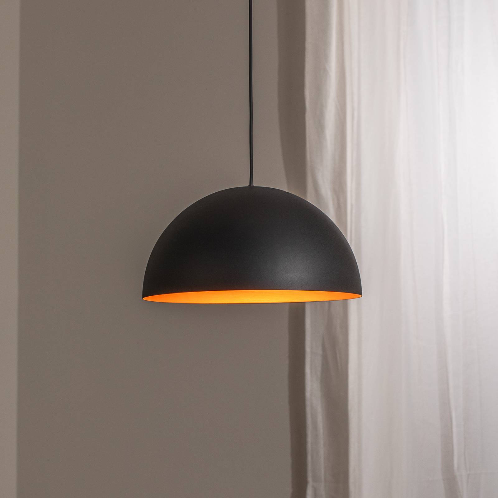 Lampa wisząca LED Studio Line 50993, czarny/miedź, Ø 35 cm