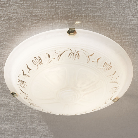 Glas-Deckenleuchte Svetlana, rund, 40 cm