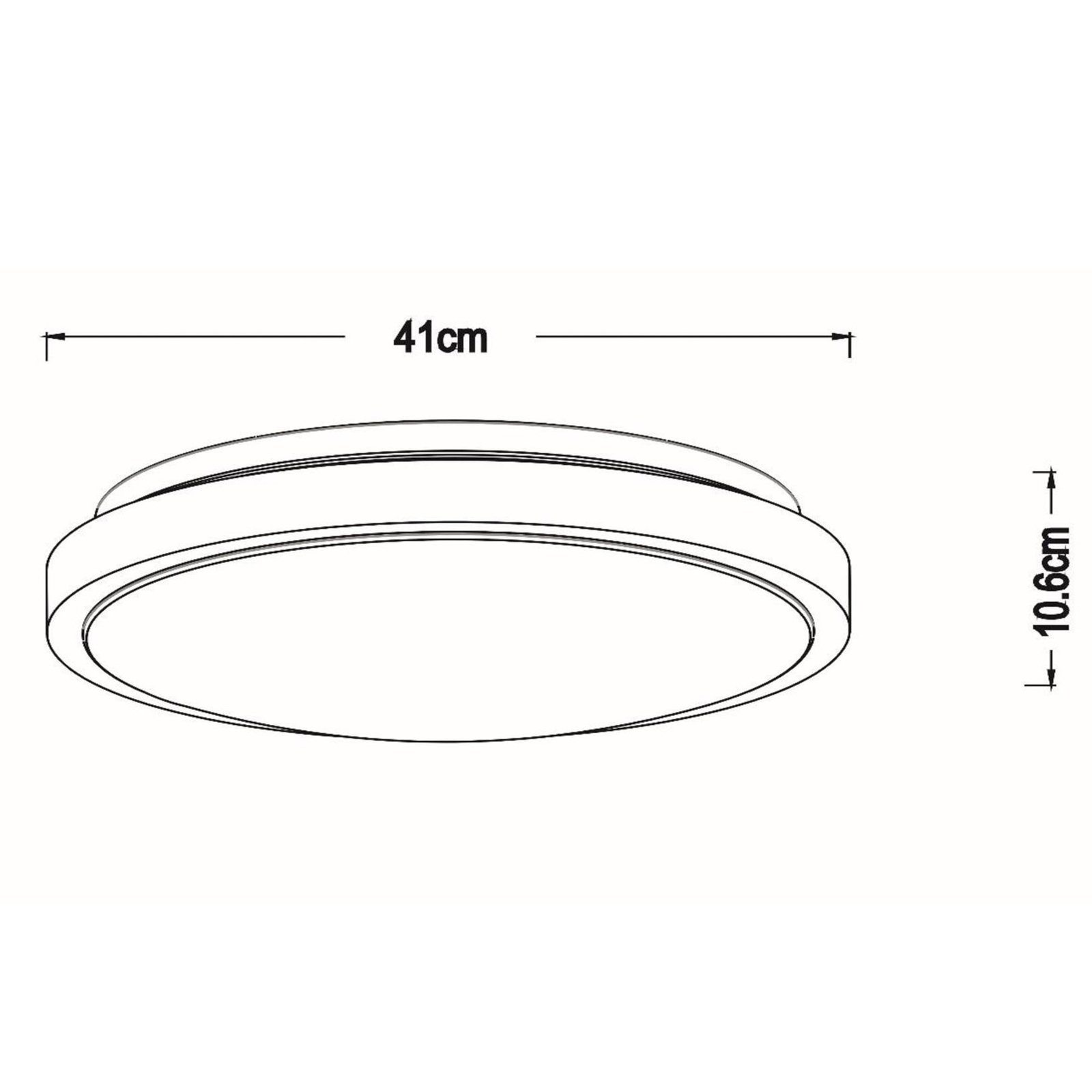 Plafoniera Dasher LED, nera, Ø 41 cm, 2700 K, IP44