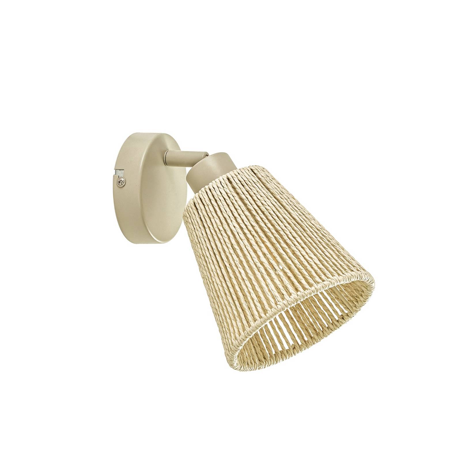 Lindby Wandspot Anuva, beige, Papier, 1-flammig, E14