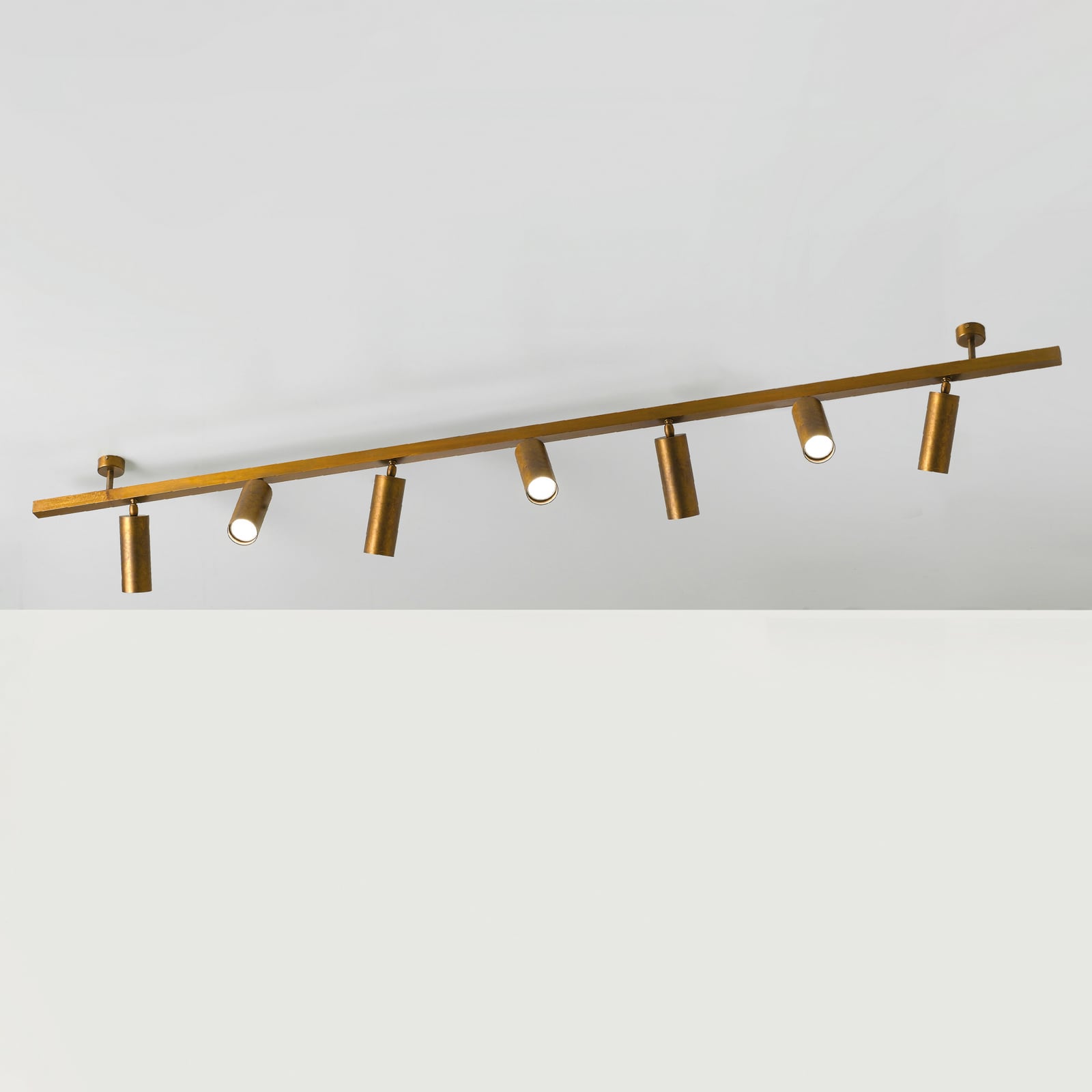Ceiling light 7536, burnished brass, 7-bulb, GU10