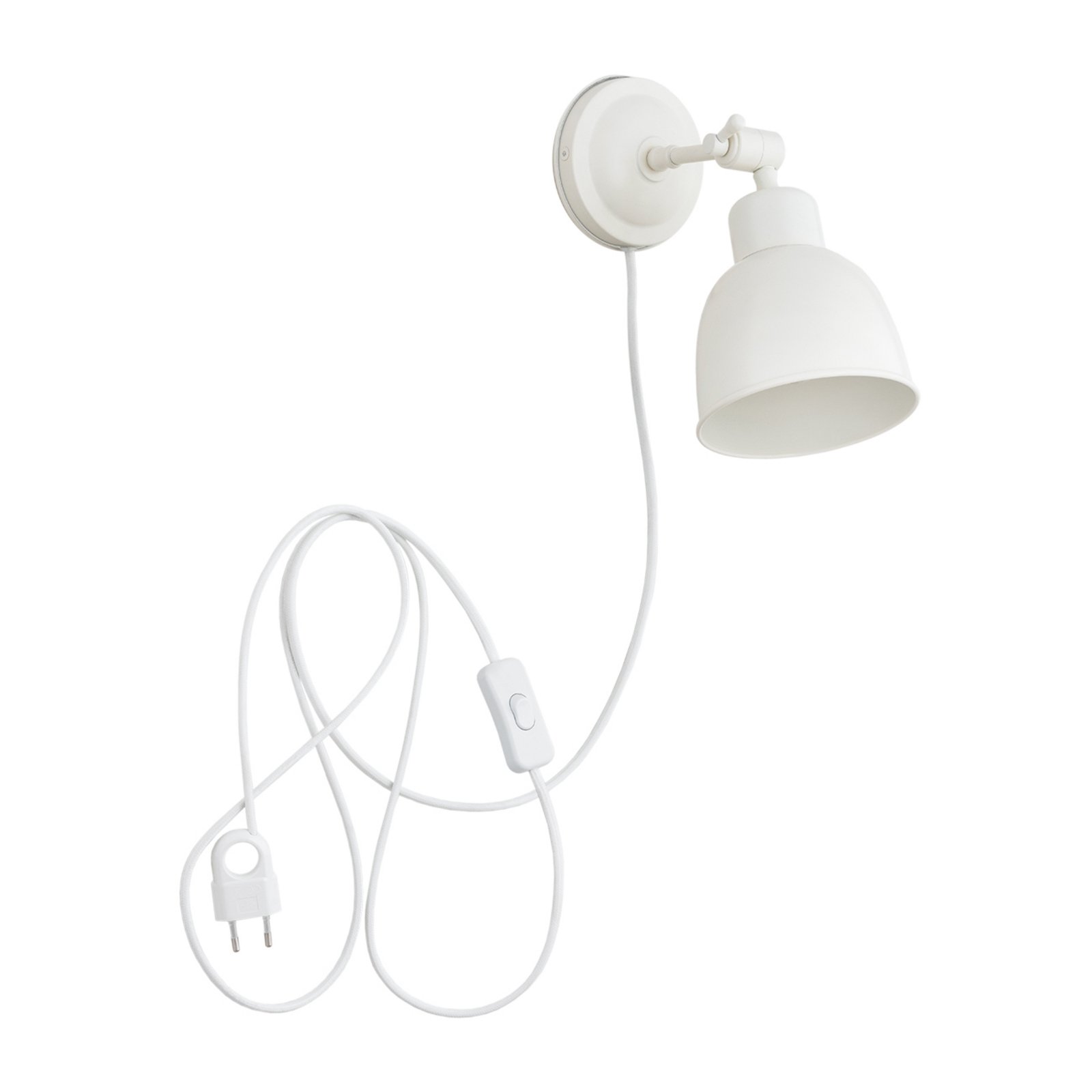 Wandleuchte Emoti, beige, 1-flammig, Stahl, Ø 10 cm