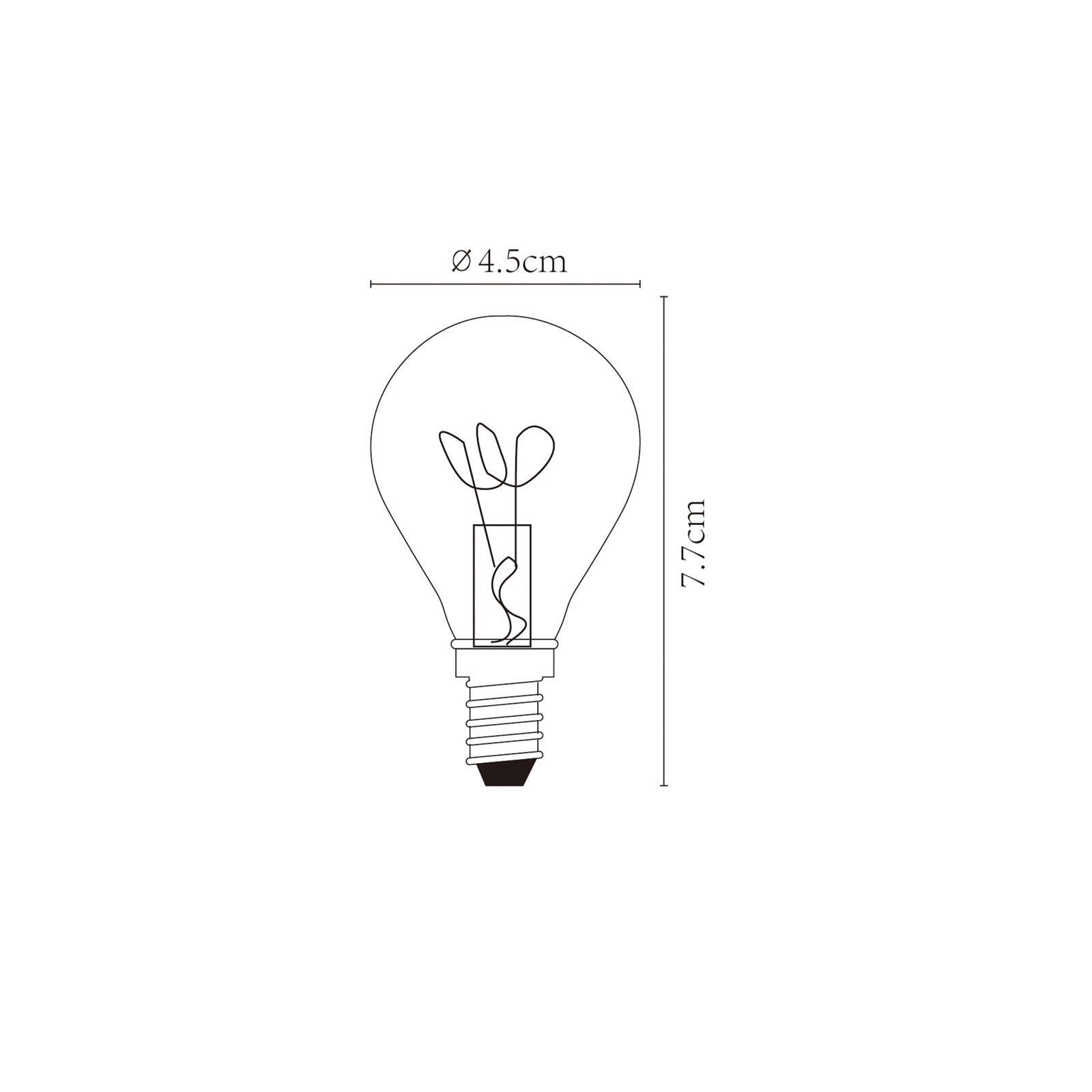 LED-Lampe E14 3W Tropfen amber 2.200K dimmbar