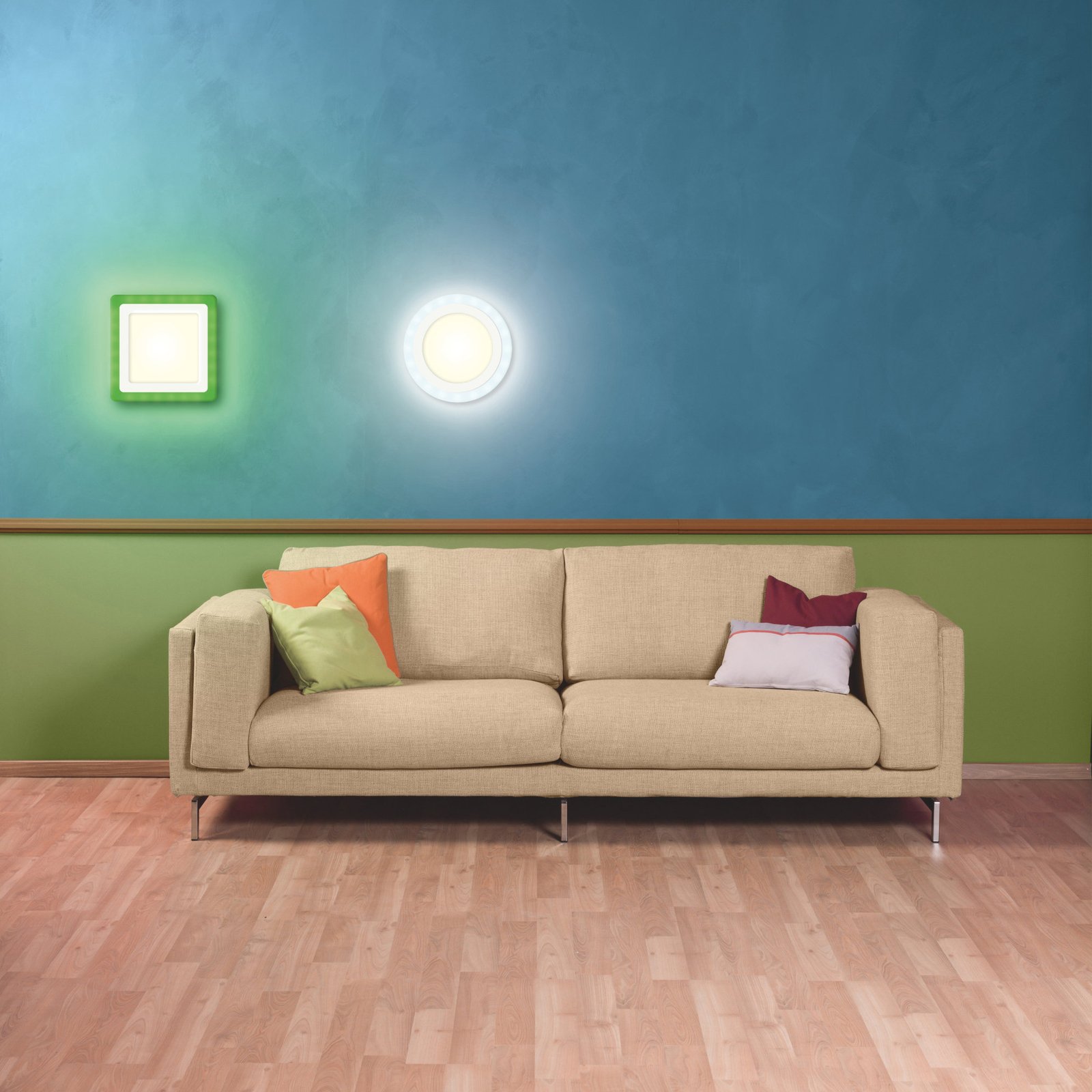 LEDVANCE LED värviline valge ümmargune seinalamp 20cm