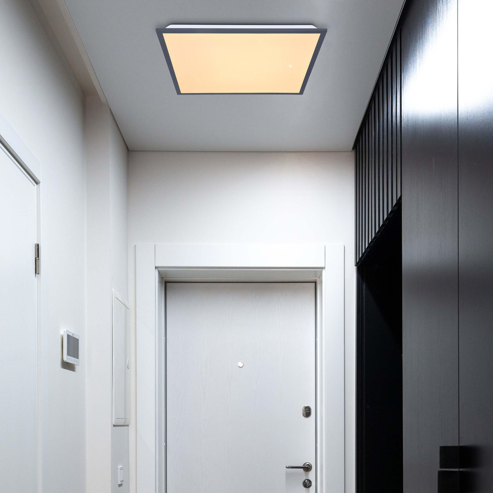 Doro plafondlamp, lengte 45 cm, wit/grafiet, aluminium