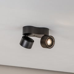 Arcchio LED stropní reflektor Rotari, 1240lm, 2 světla, černý