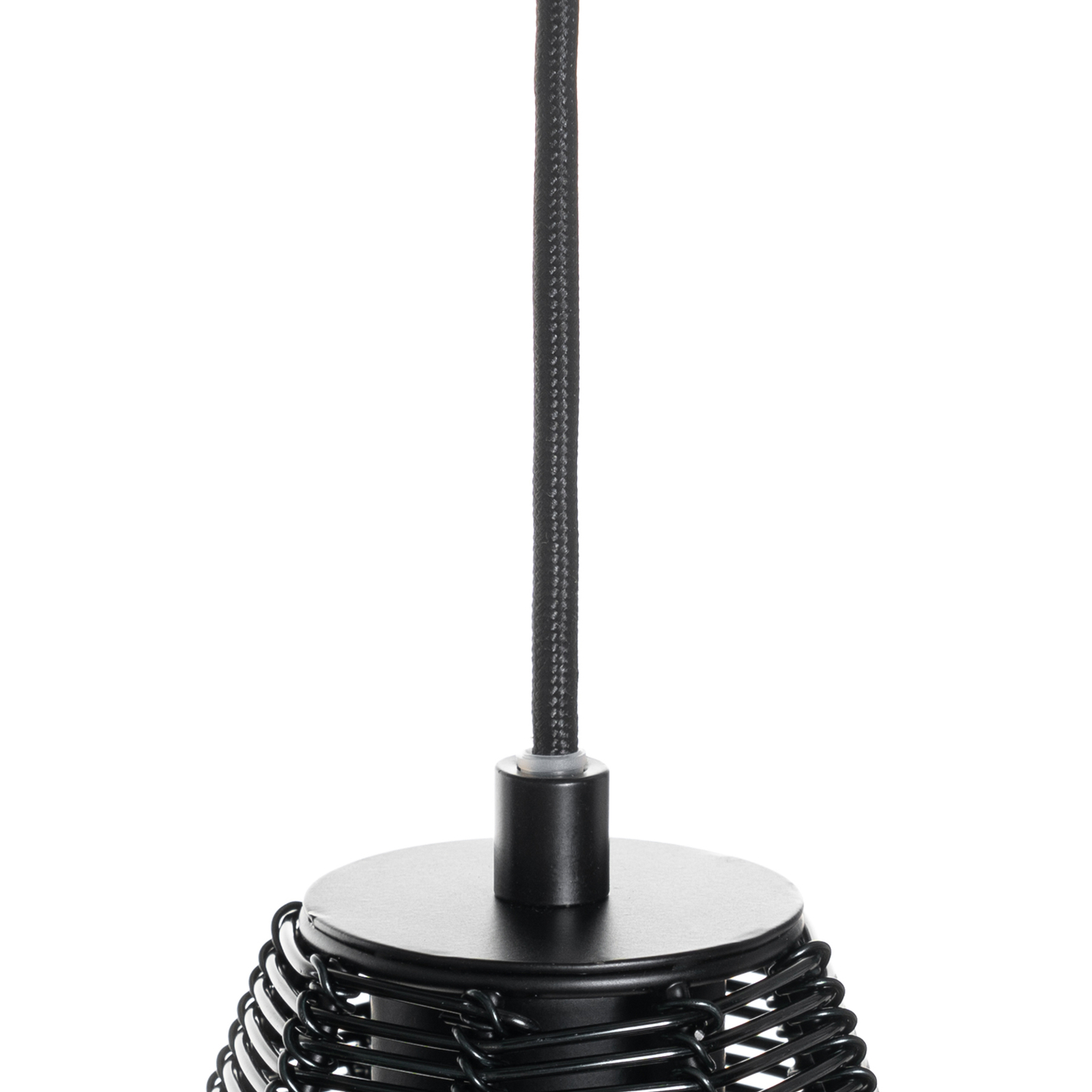 Lampa wisząca Tinko w klatce Lucande, czarna, 25 cm