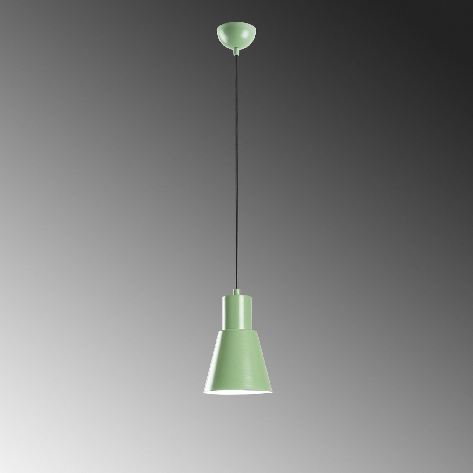 Konikkem pendant light, mint green, metal, Ø 14 cm, E27