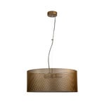 Hängelampe Zofia, kaffeebraun, Metall, Ø 50 cm, 3-flg., E27