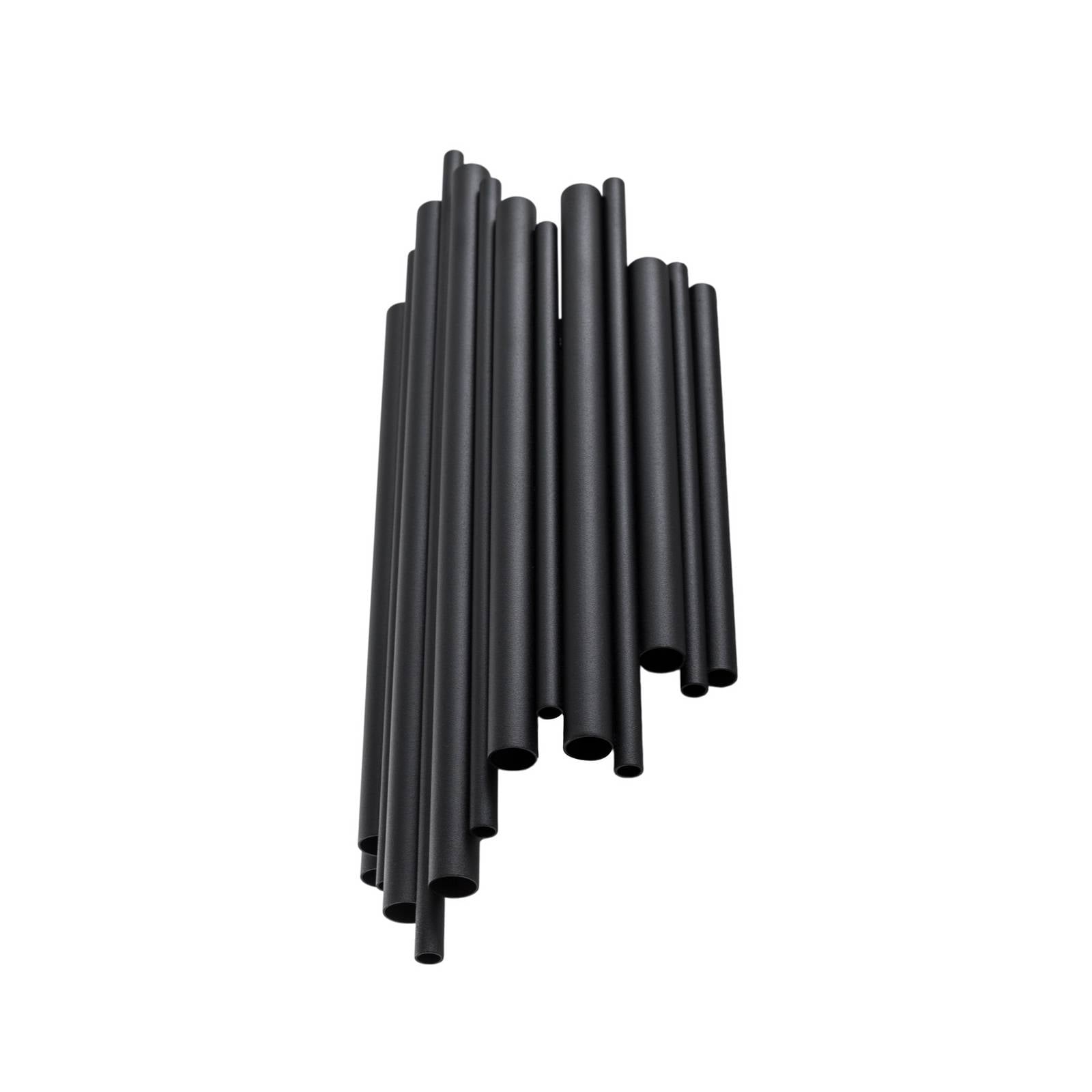 Wandleuchte Reis, schwarz, Metall, Höhe 50 cm