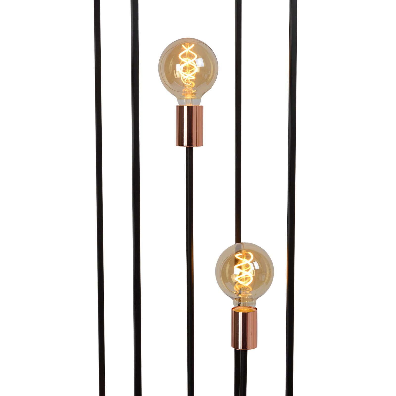 Lampadaire Arthur avec cadre métal, à trois lampes