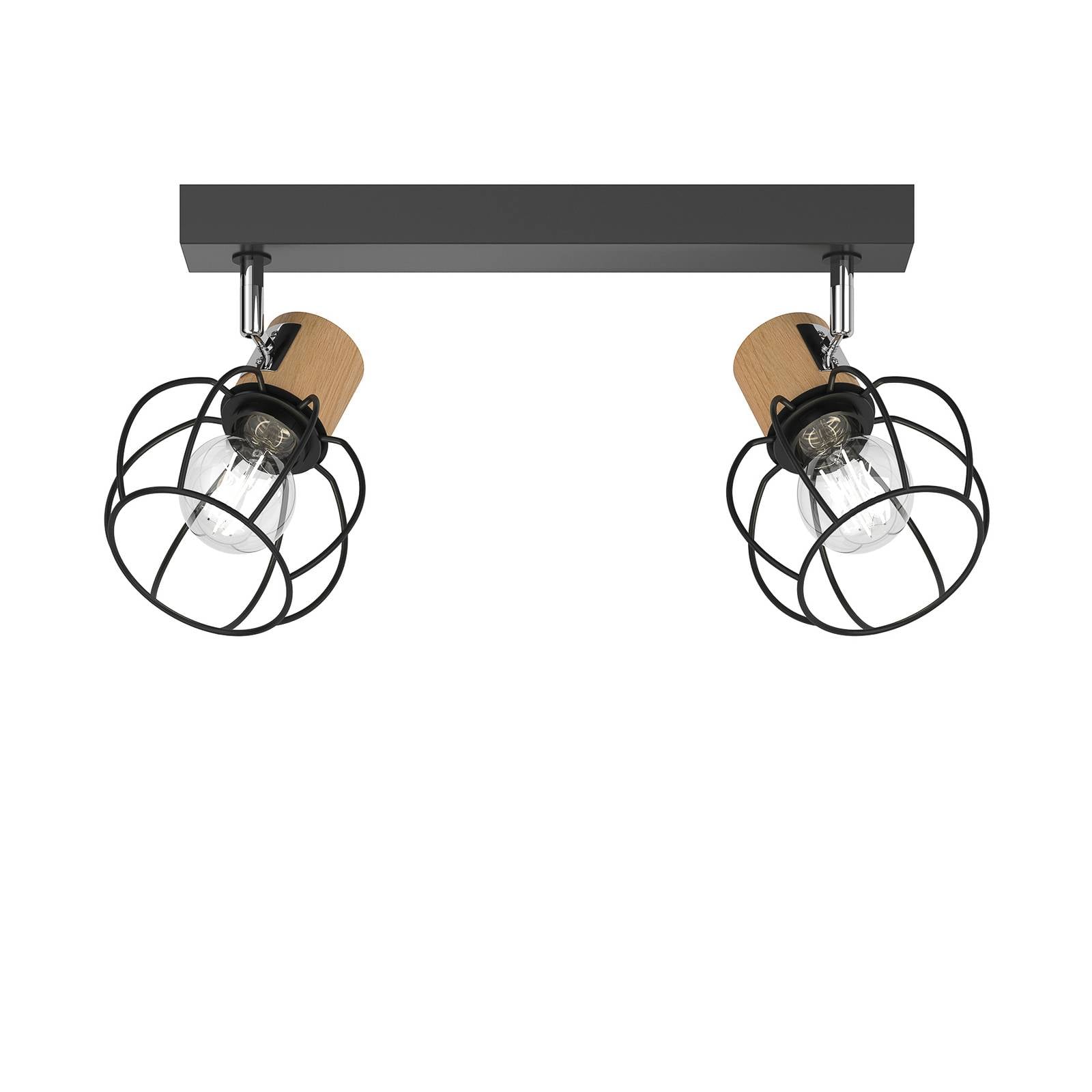 Envostar Fence Deckenleuchte Metall/Holz, 2-fl.