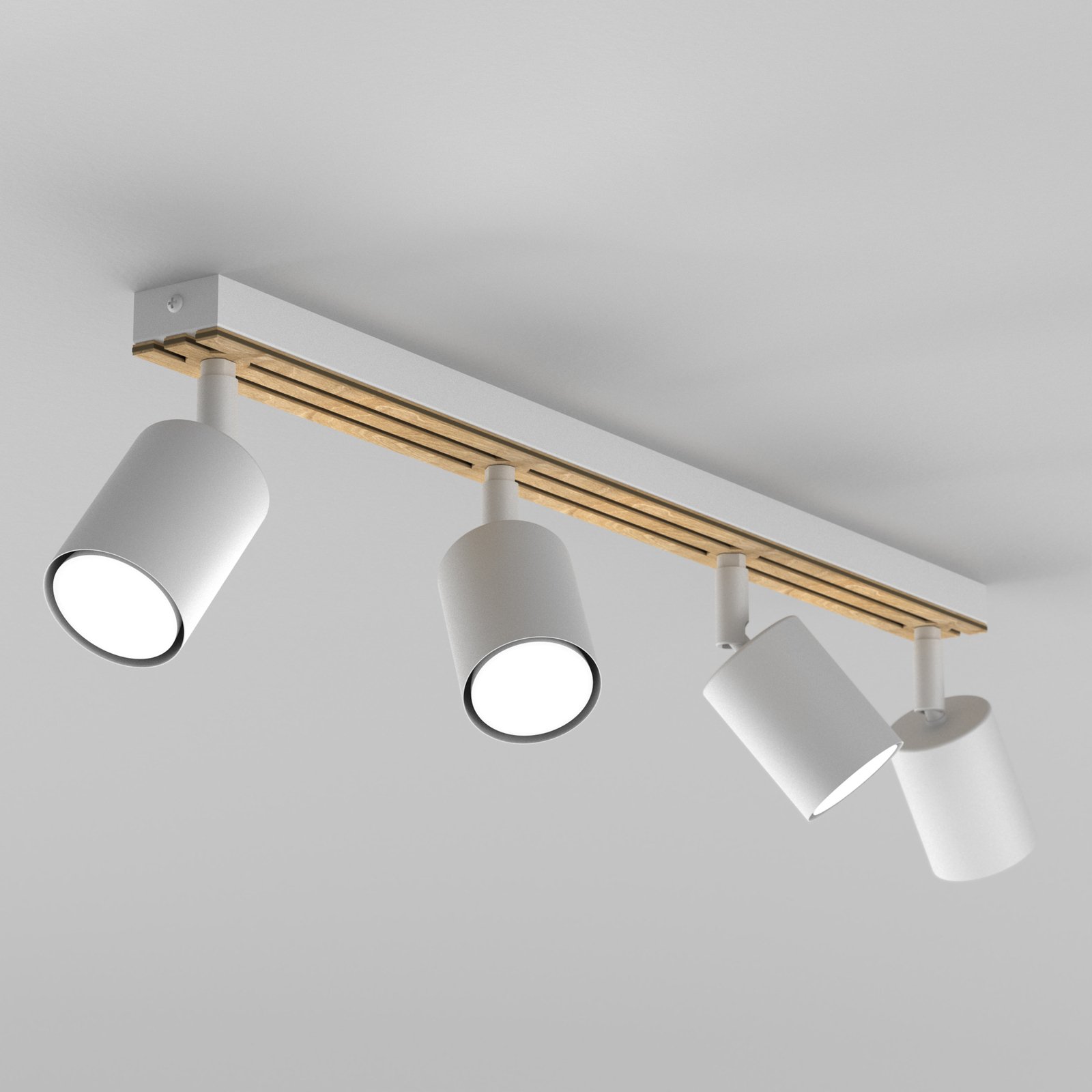 Envostar Tino plafondspot 4-lamps wit/hout