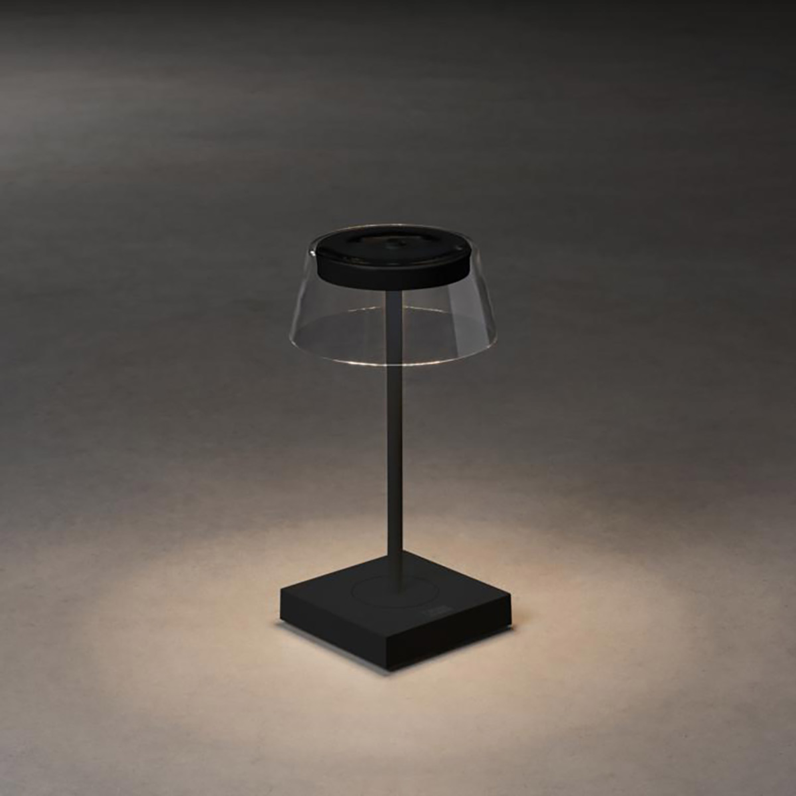 LED-Tischlampe Scilla mit USB, schwarz