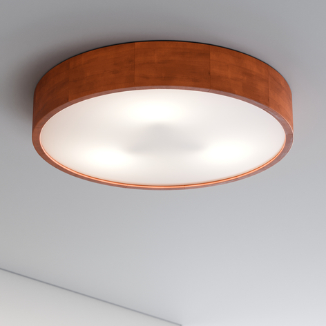 Kerio loftlampe, Ø 47 cm, rustikt fyrretræ