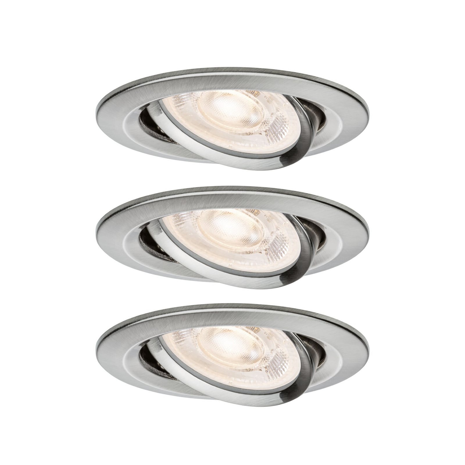 Paulmann indbygningsspot NOVA, jern, 8 cm, drejelig, 827 stepdim 3x