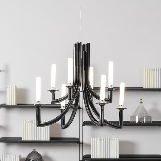 Kartell Khan Kronleuchter, Ø 77 cm schwarz