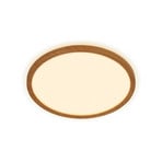 LED-taklampa Tava Wood, Ø 29 cm, plast, 3 000 K