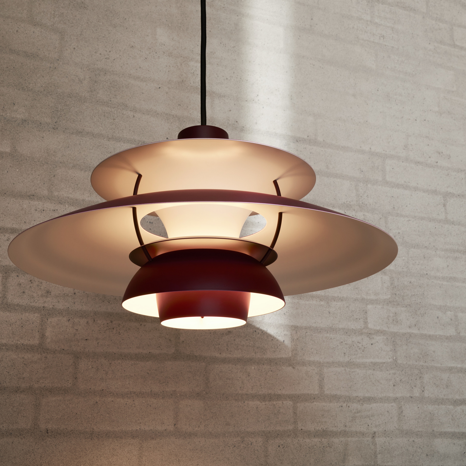 PH 5 Lámpara Colgante Monochrome Burgundy - Louis Poulsen