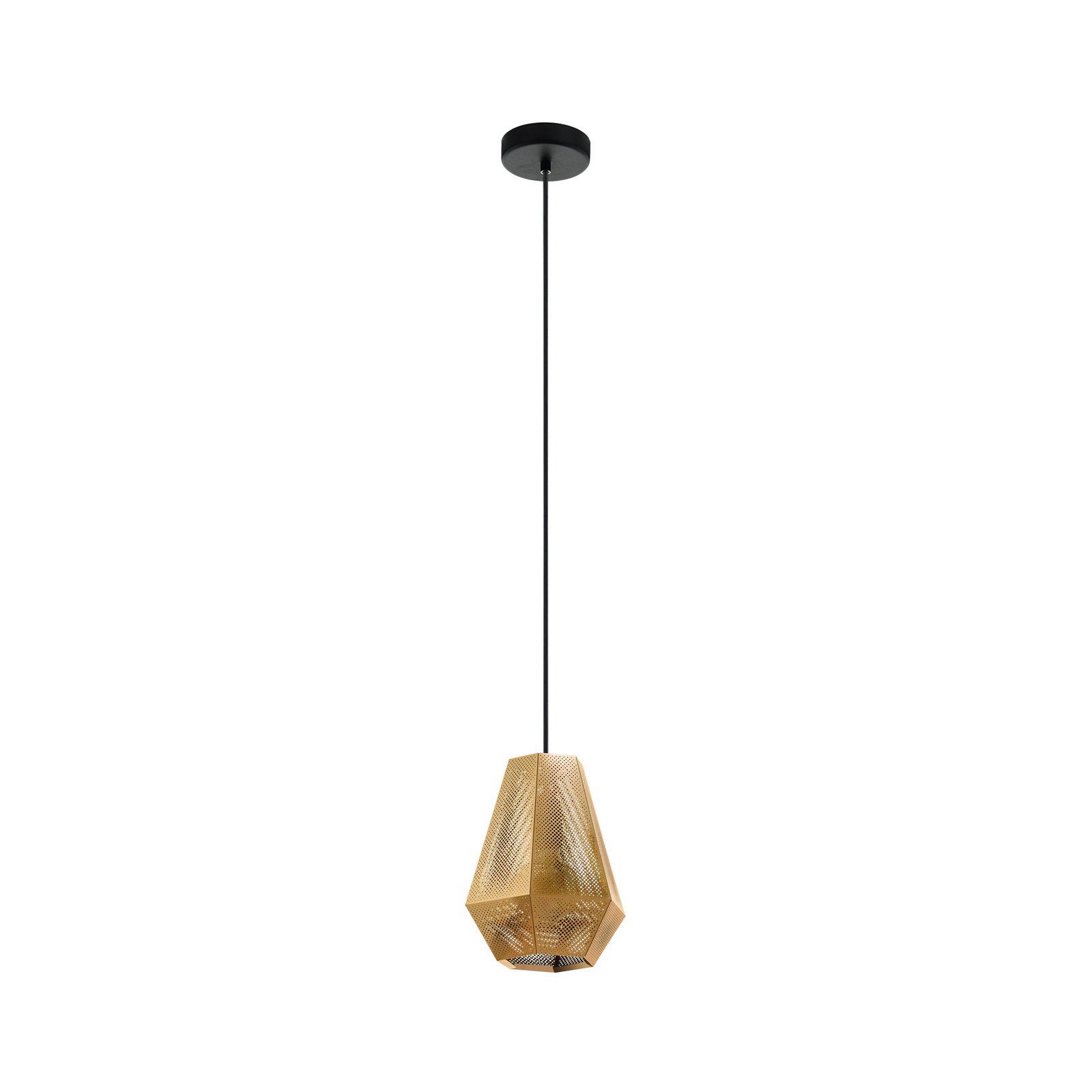 Chiavica pendant light, brass, 1-bulb, Ø20.5cm