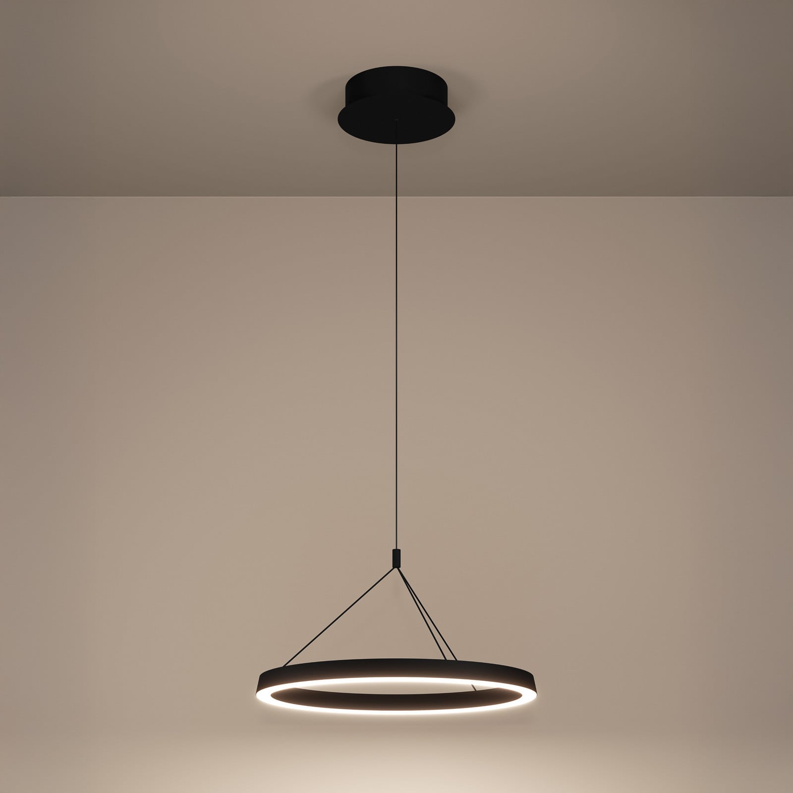 Canyamel LED-Hängelampe schwarz Ø 55 cm CCT Stars of Light - Wohnzimmer - Modern - Aluminium - Einflammig