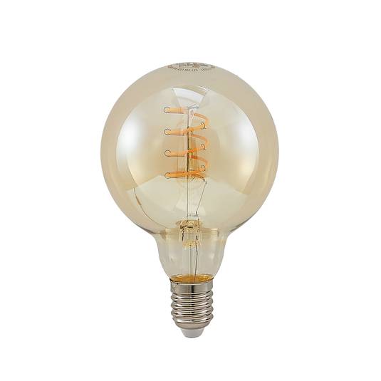 Lucande bombilla LED E27 G95 4W 1.800K dim ámbar