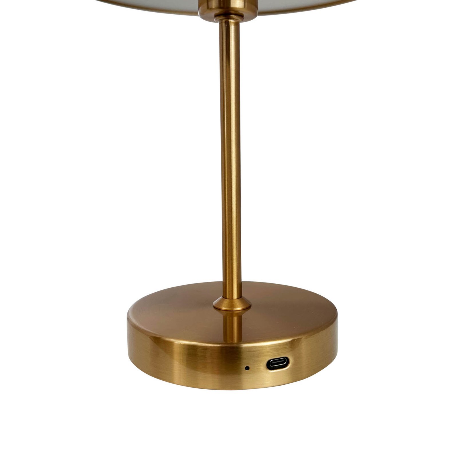 Dyberg Larsen Stockholm rechargeable table lamp, antique brass