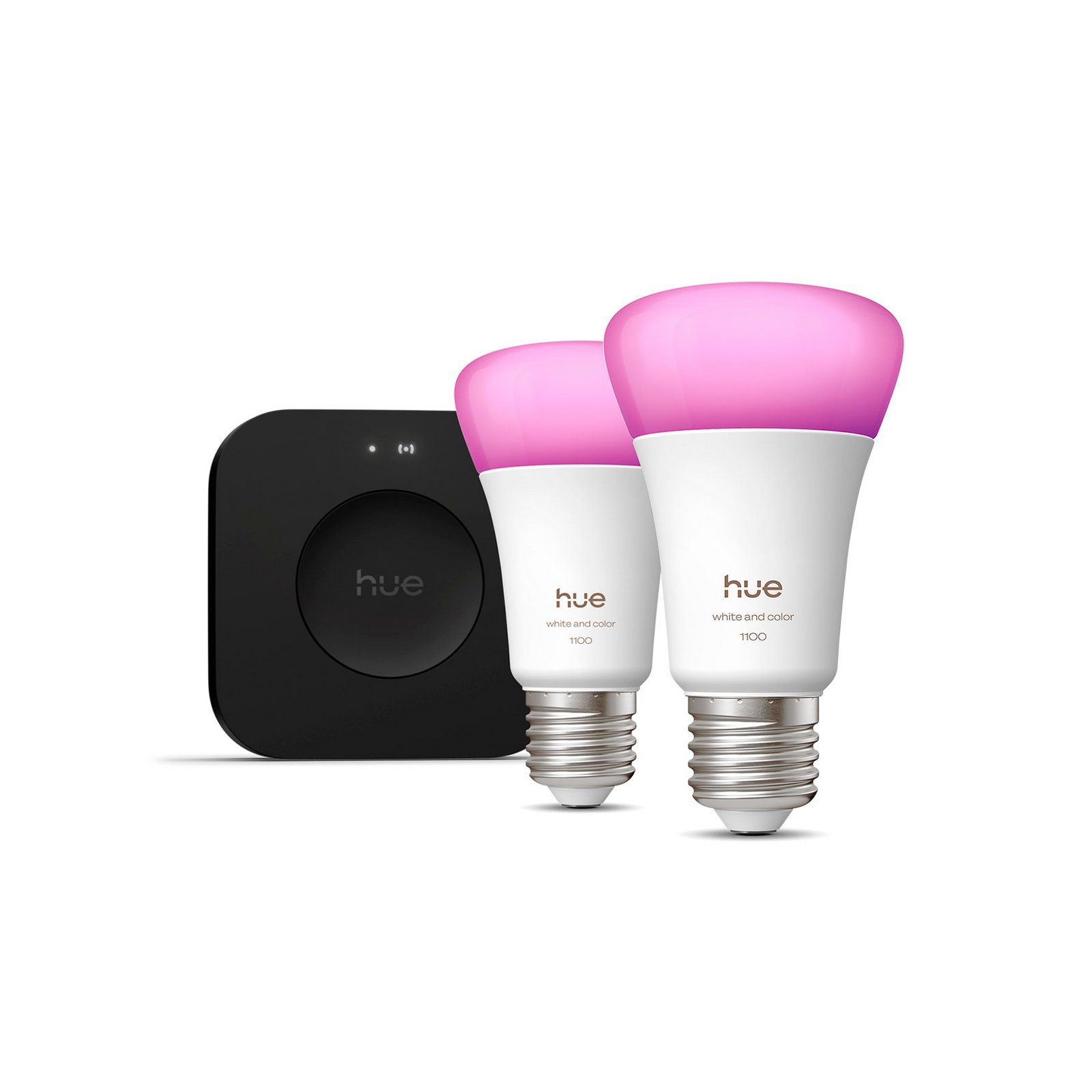 Ampoules LED Philips Hue 2x E27 8,1 W CCT RVB Bridge Pro