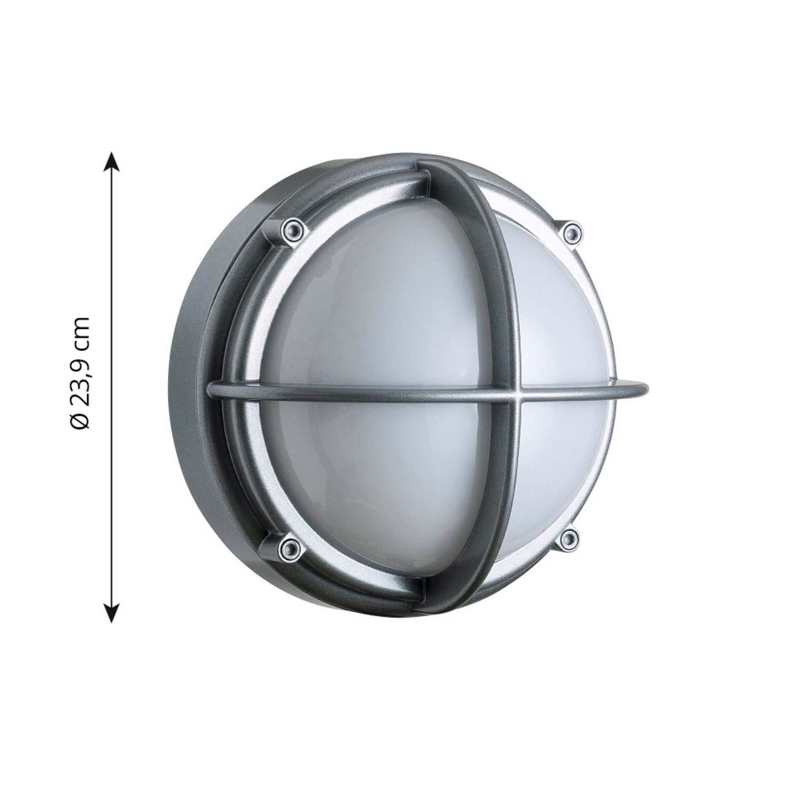 Skot utendørs LED-vegglampe, opal/aluminium - Louis Poulsen