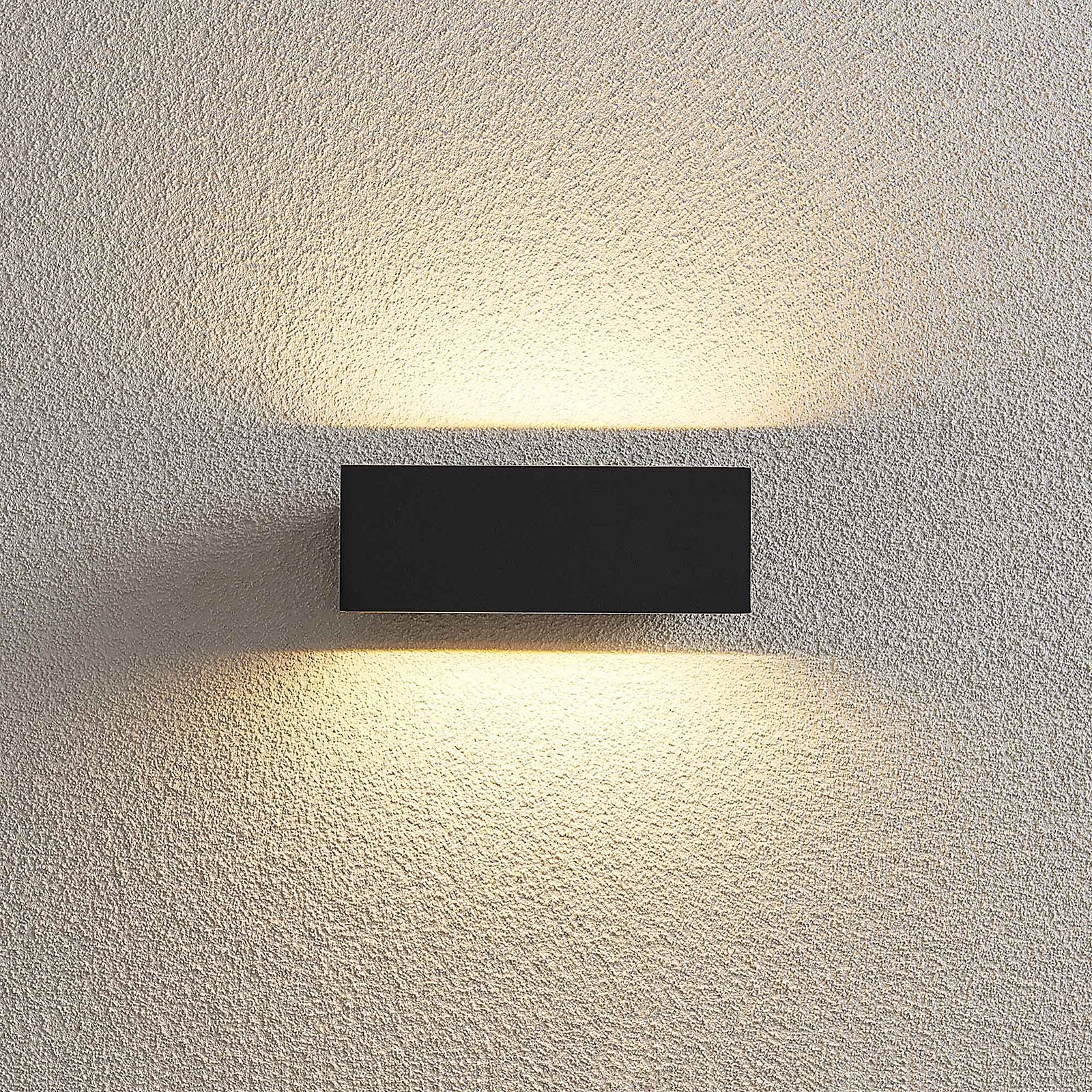 LED buitenwandlamp Oliver, donkergrijs, 18 cm