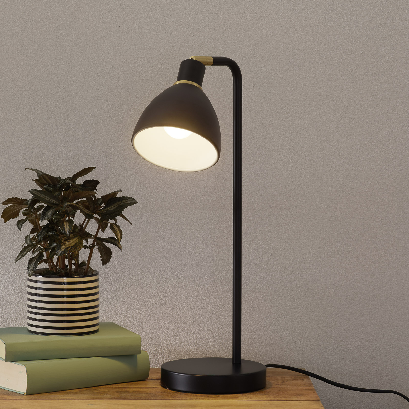 Nordlux Timeless table lamp Ray for the desk, for Living / Dining Room, metal, E14, 40 W, energy efficiency: A++, H: 46 cm