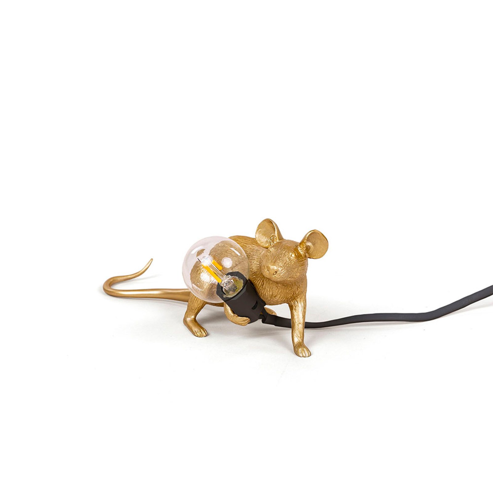 Mouse Lamp Lop Lying Down Veioză Gold - Seletti