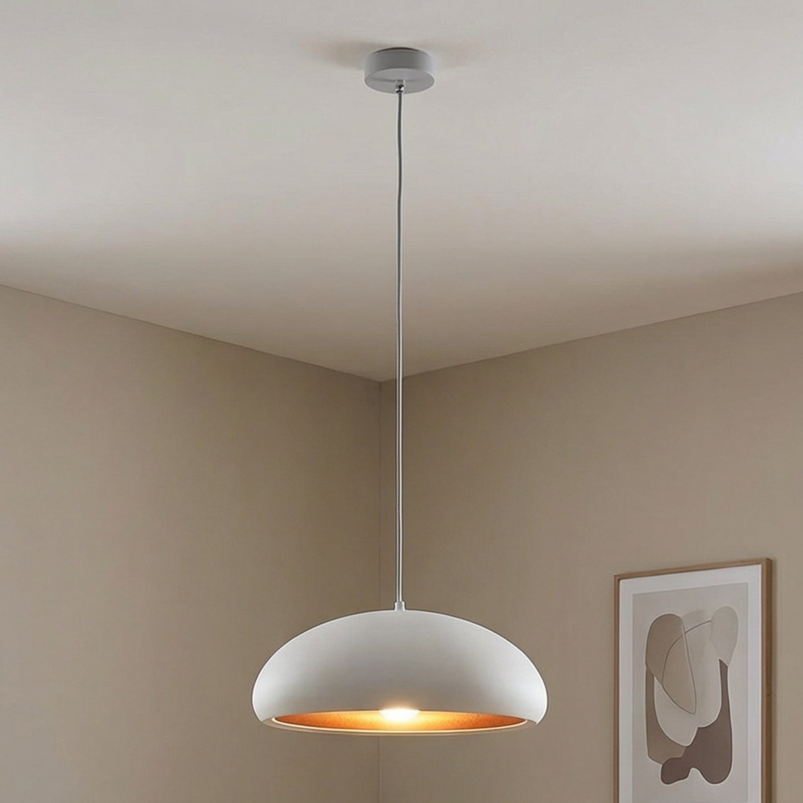 Gerwina Függőlámpá White/Gold - Lindby