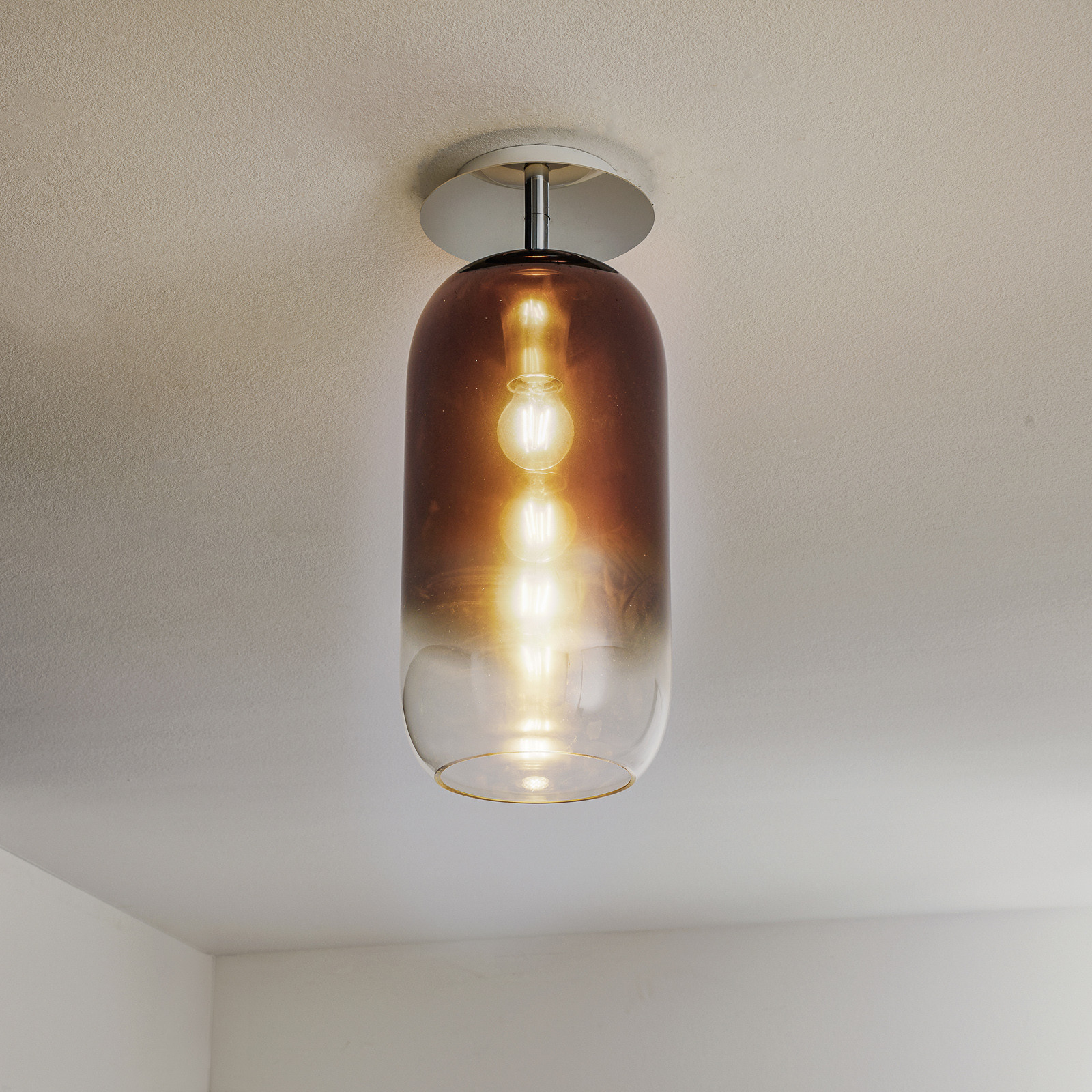 Artemide Gople plafonieră bronz/argintiu - Camera de zi / sufragerie - Design - Sticlă