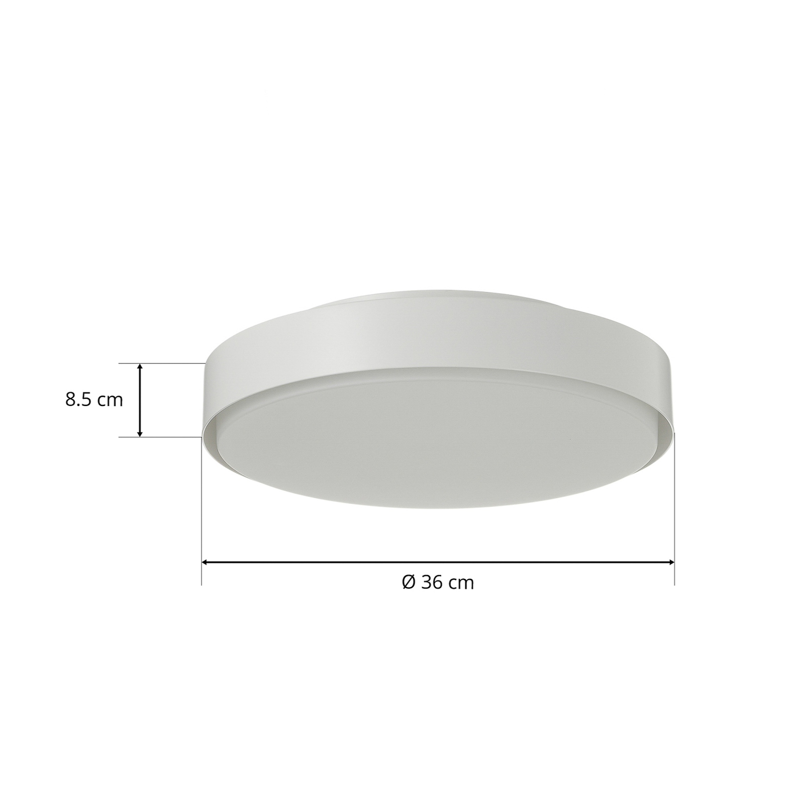 BEGA 34278 Φωτιστικό οροφής LED, λευκό, Ø 36 cm, DALI