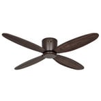 Mennyezeti ventilátor Eco Plano II, bronz, csendes, Ø 132 cm