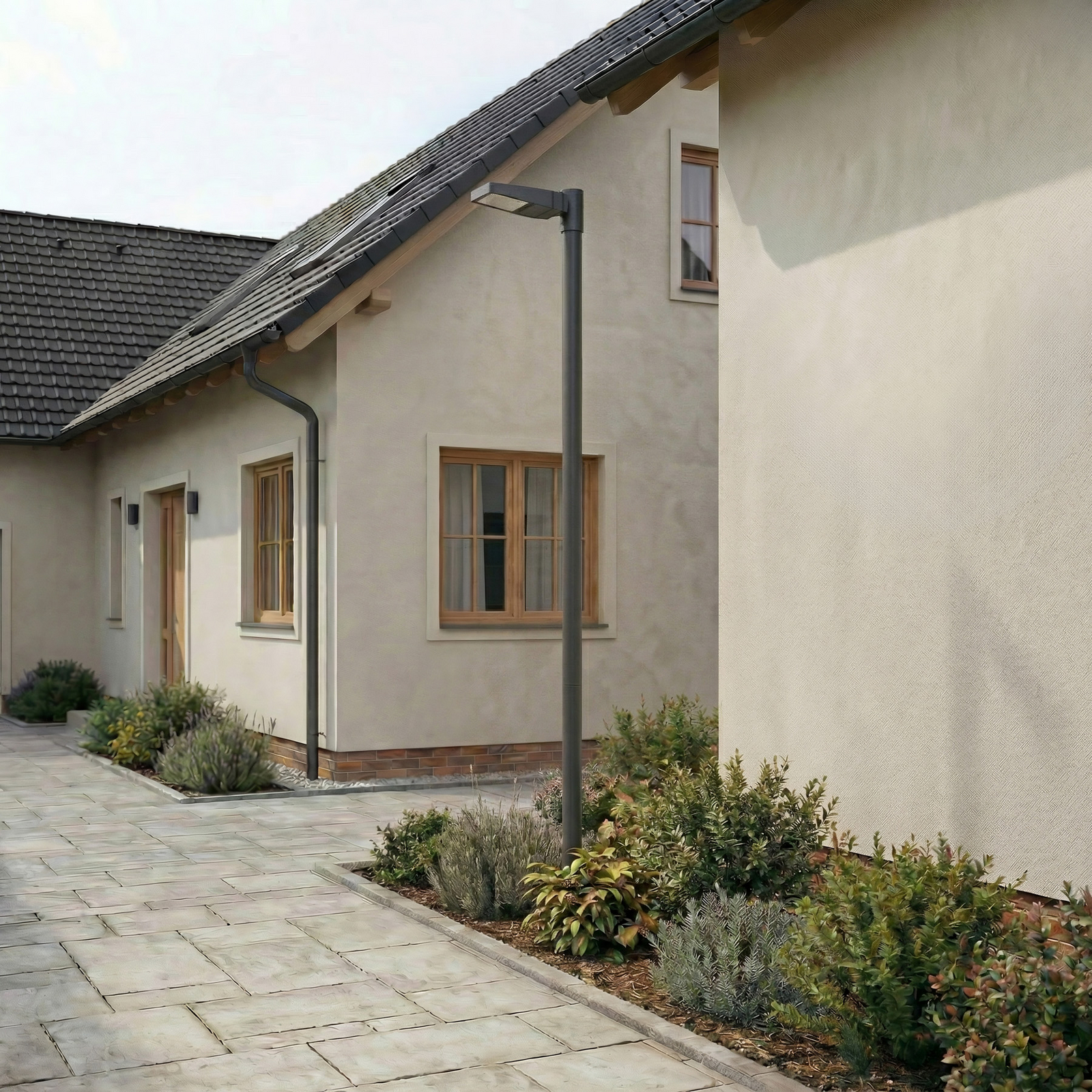 Lámpara exterior LED Arcchio Nefarius, 250 cm, gris oscuro, IP65