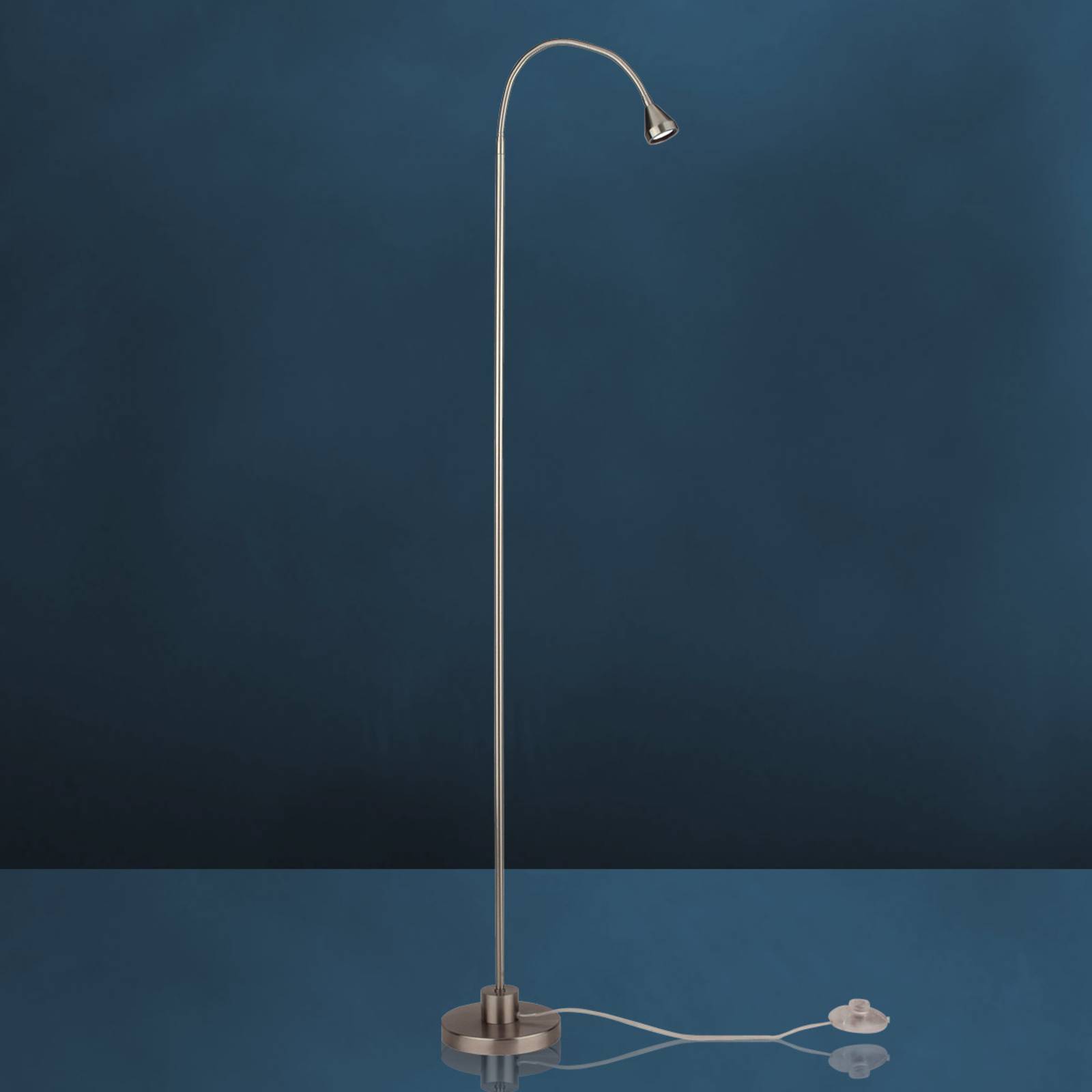 Image of Busch Lampe sur pied LED Mini, bras flexible, nickel, 5.000K 4019231036531