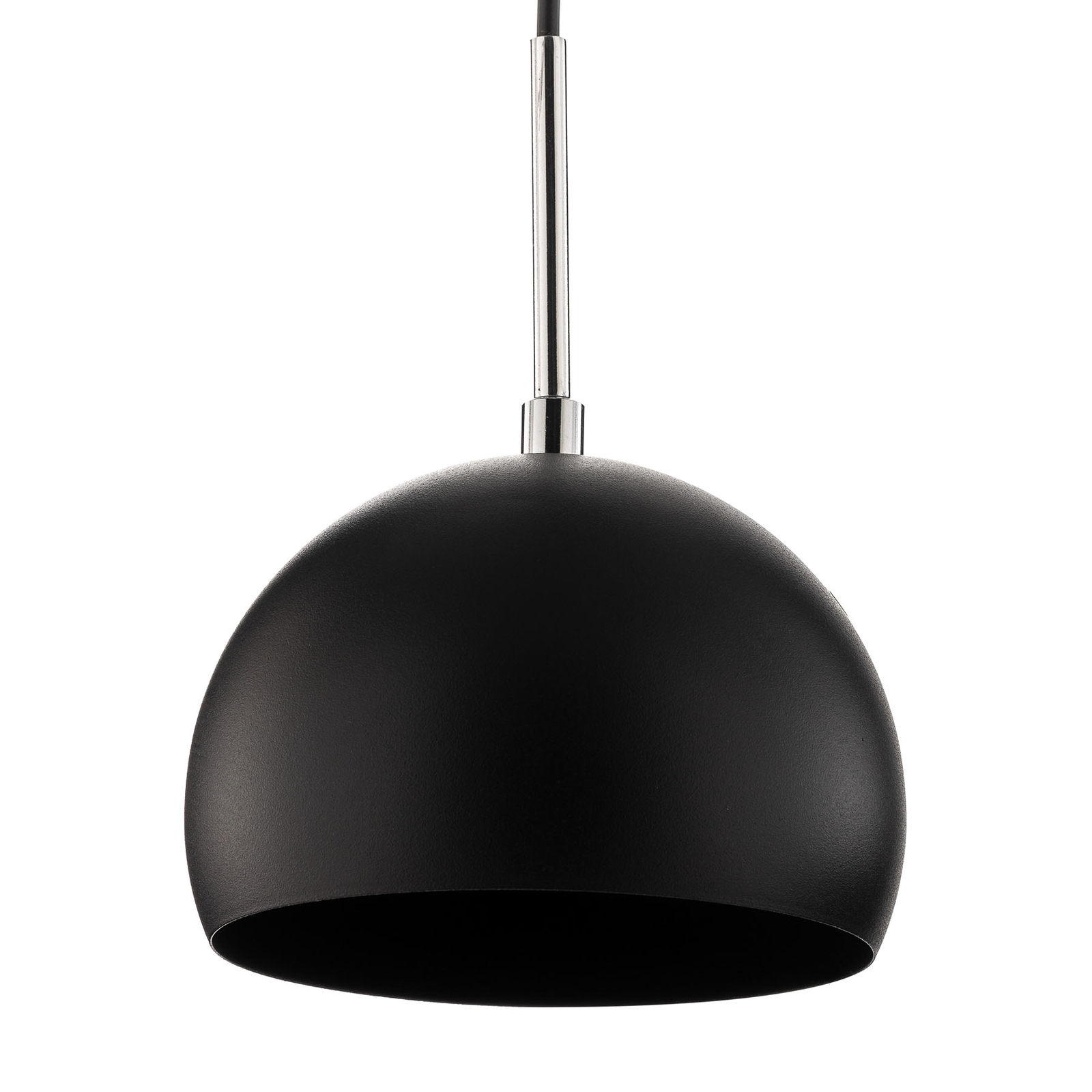 Cool pendant light, 3-bulb round, chrome