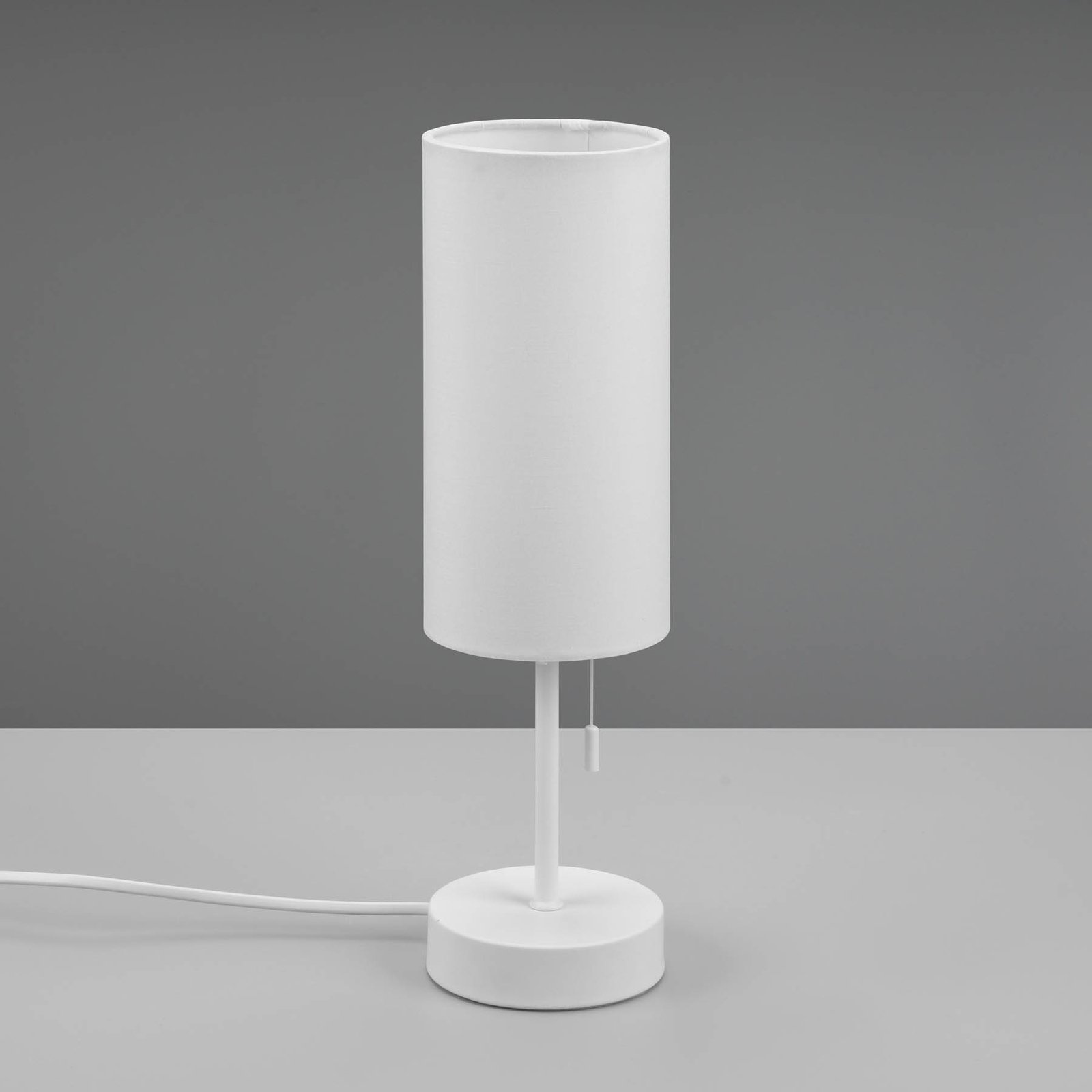 Lampe à poser Jaro avec port USB, blanc/blanc