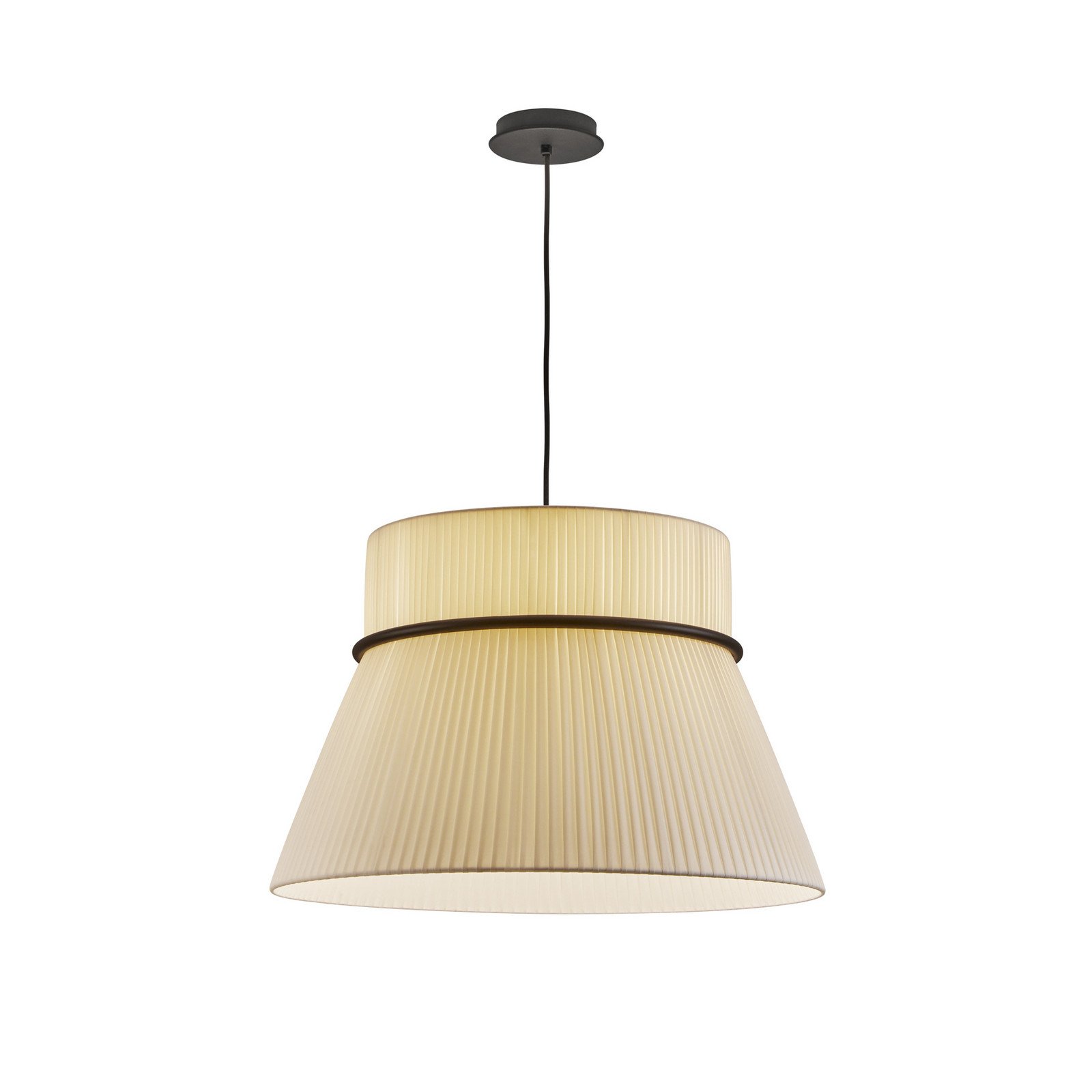 Lampă suspendată Bover Folie S crem/negru Ø 60 cm - Camera de zi / sufragerie - design - crem negru - Plastic