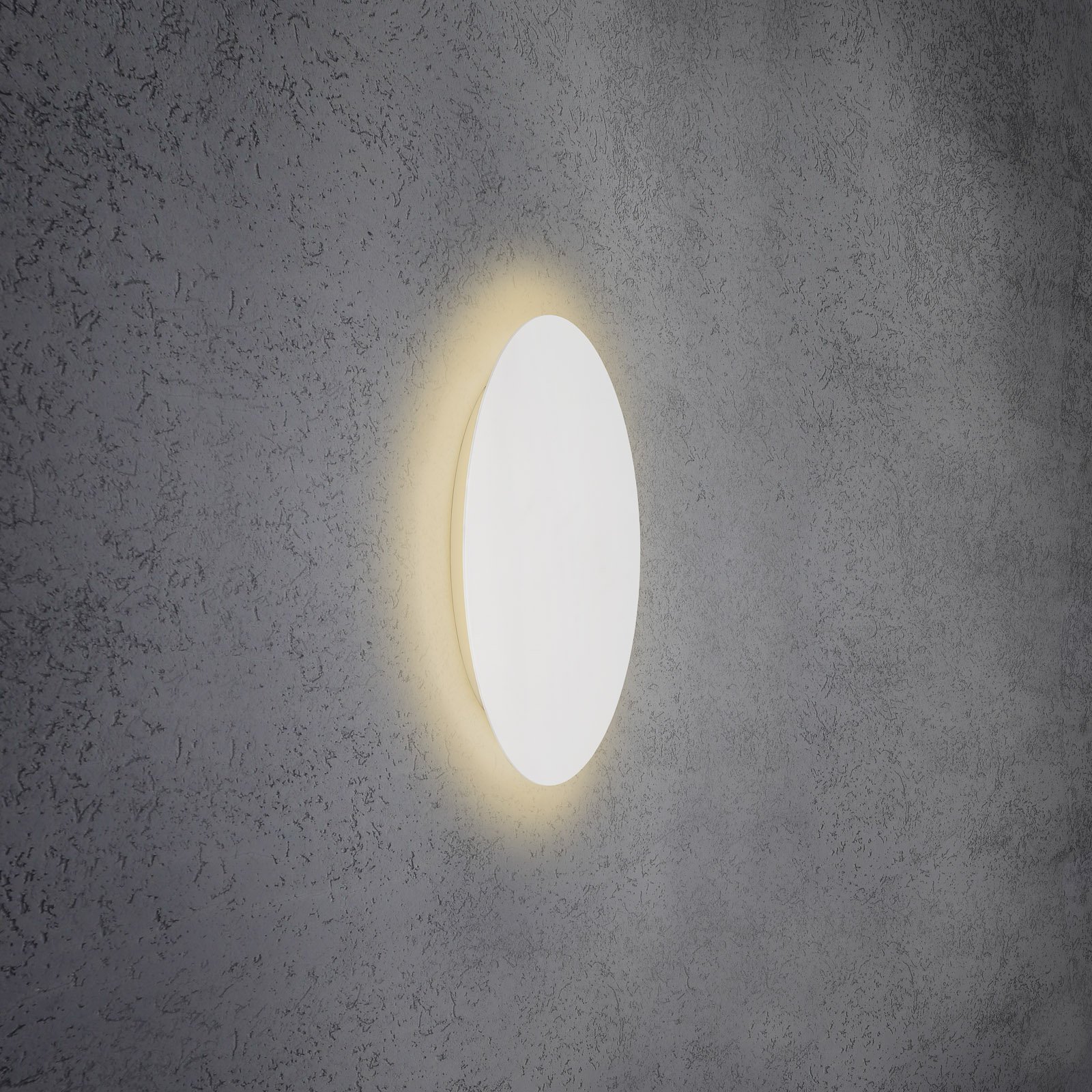Escale Blade LED-vegglampe, matt hvit, Ø 44 cm
