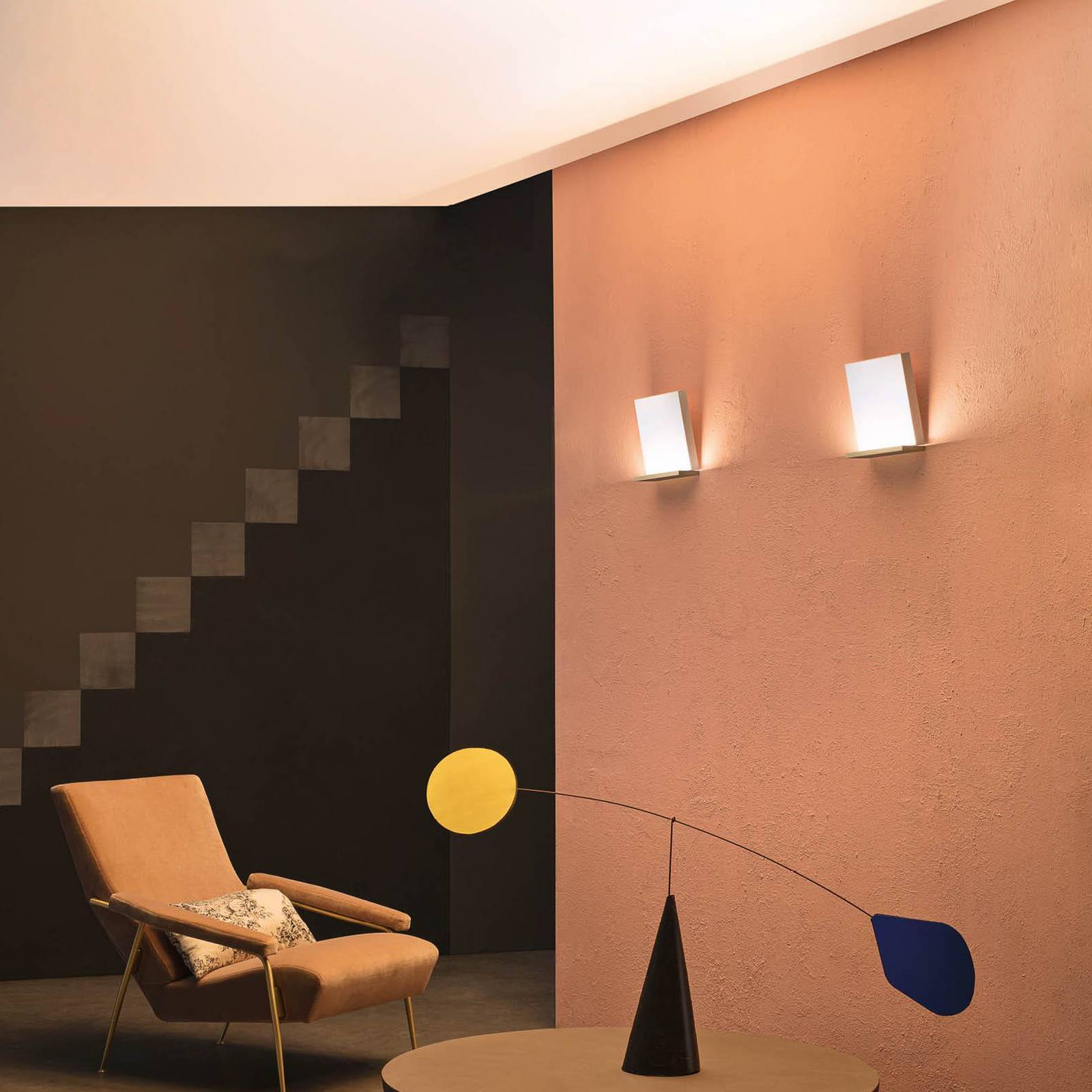 Stilnovo LED-Wandleuchte Inbilico, goldfarben, Höhe 25 cm günstig online kaufen