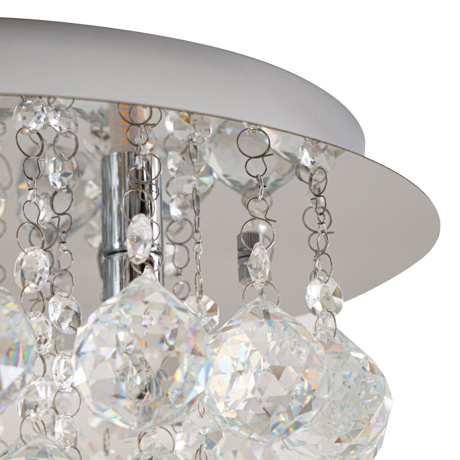 Lindby Deckenleuchte Antonino, Ø 35 cm, 4-flg., Kristall, G9 Lindby Deckenleuchte Antonino, Ø 35 cm, 4-flg., Kristall, G9