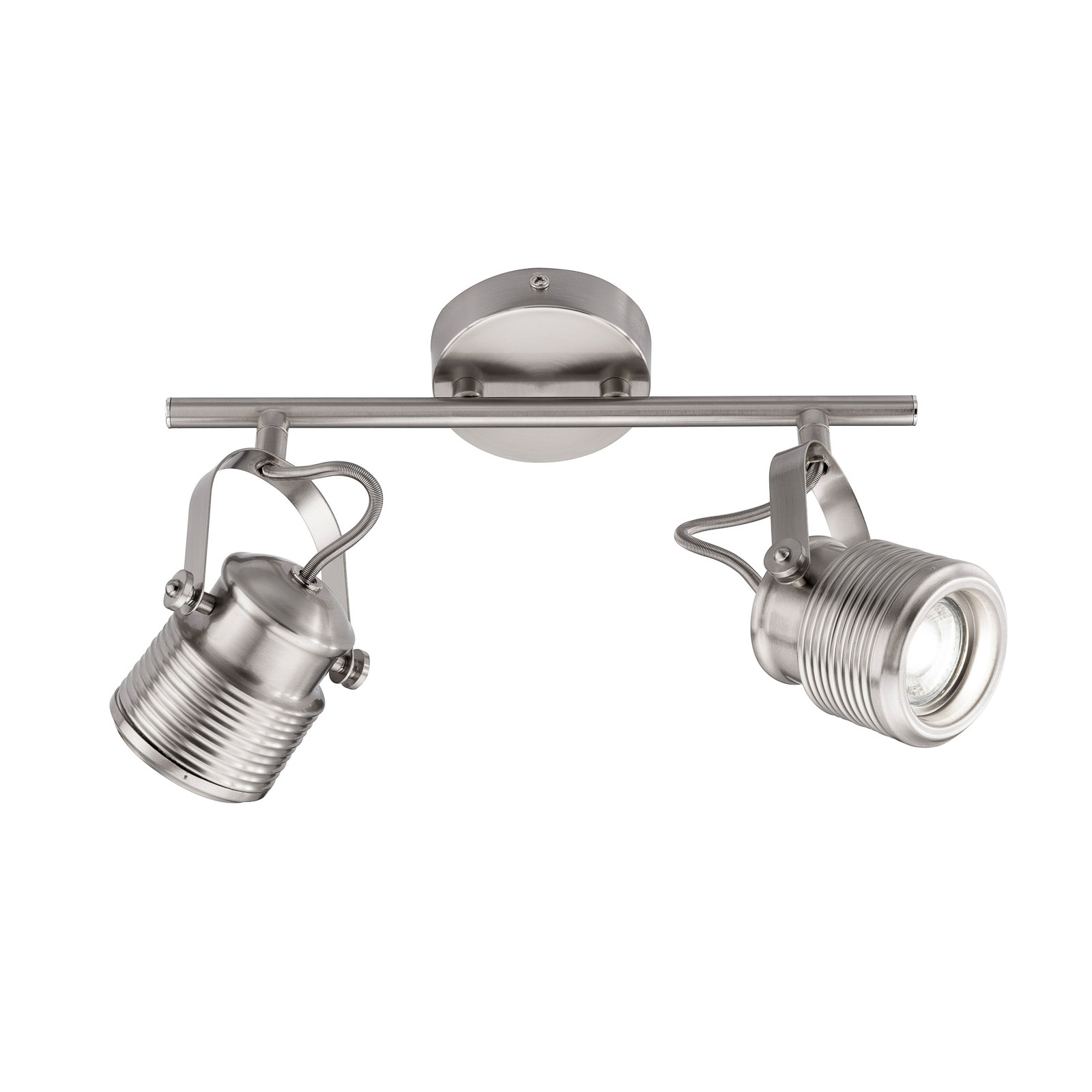 Wofi Industrial-style spotlight Kim, 2-bulb, for Living / Dining Room, metal, GU10, 28 W, energy efficiency: A++, L: 30.5 cm, W: 10.5 cm, H: 18.5 cm